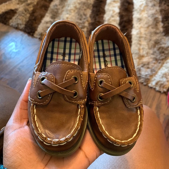 Carter's Baby/ Toddler Boy Brown Sperry-like Dress Shoes (Size 6M) - Picture 2 of 5